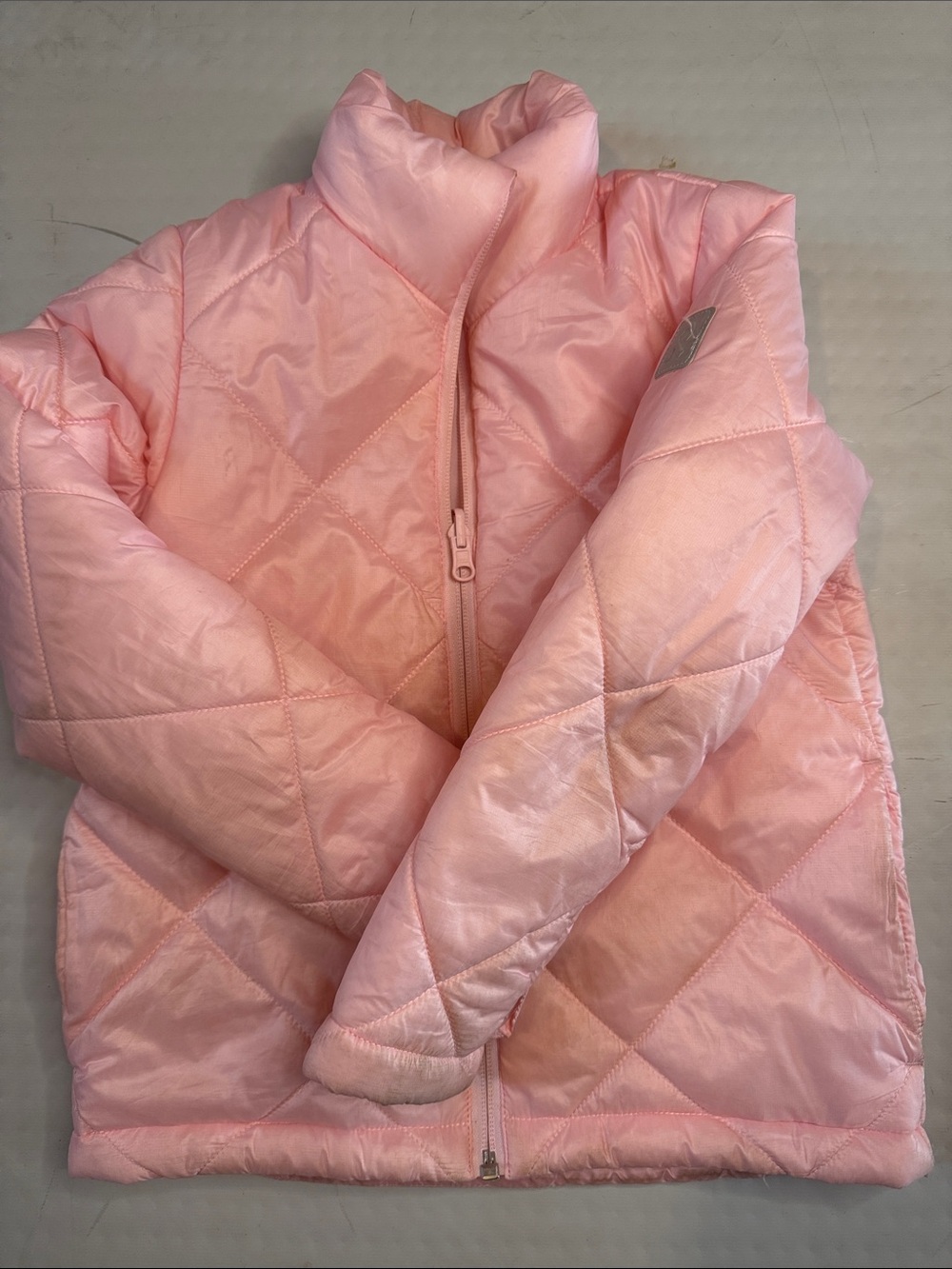 Girls' Quilted Puffy Jacket - Light Pink - Picture 2 of 6